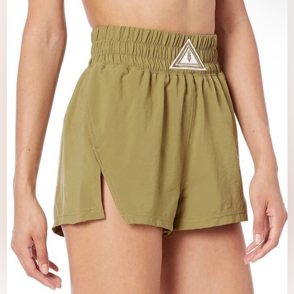 Free People Stylish Olive Women's Athletic Shorts